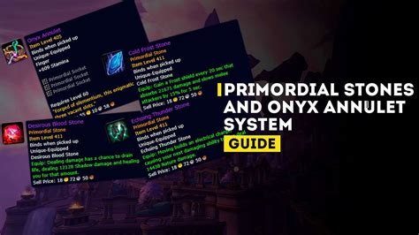 upgrade onyx annulet|Primordial Stone Gems and Onyx Annulet in Patch。